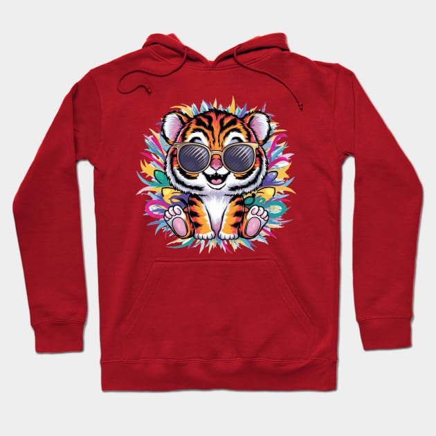 Baby Tiger Cute Hoodie by alby store